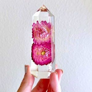 🌸💎Custom crystals with real flowers!!💎🌸